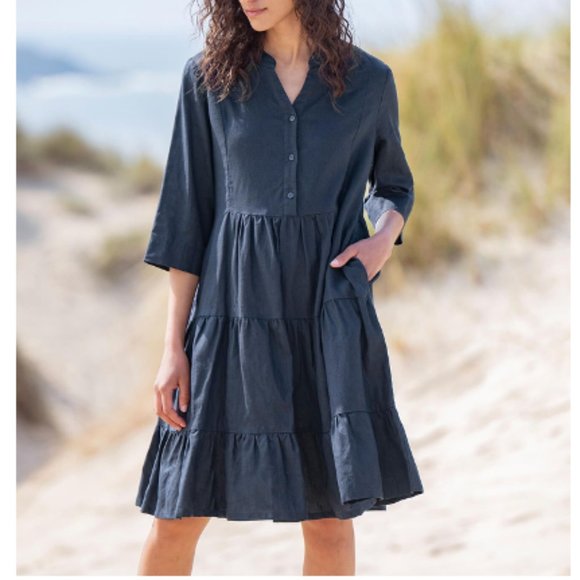 Celtic & Co. Dresses & Skirts - Celtic & Co. Linen Knee Length Swing Dress